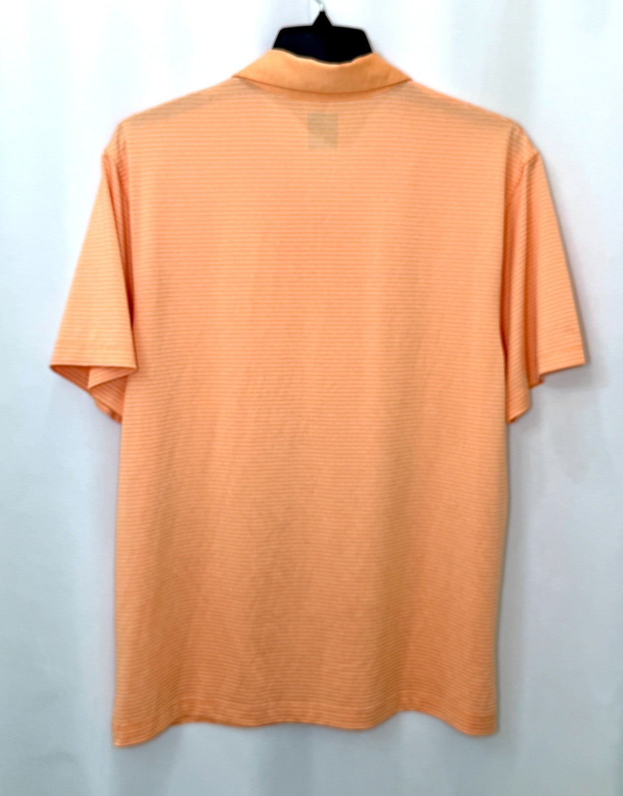 Callaway Golf Polo Shirt Men Large Orange Coral Chevron Logo Performance Opti-Dr