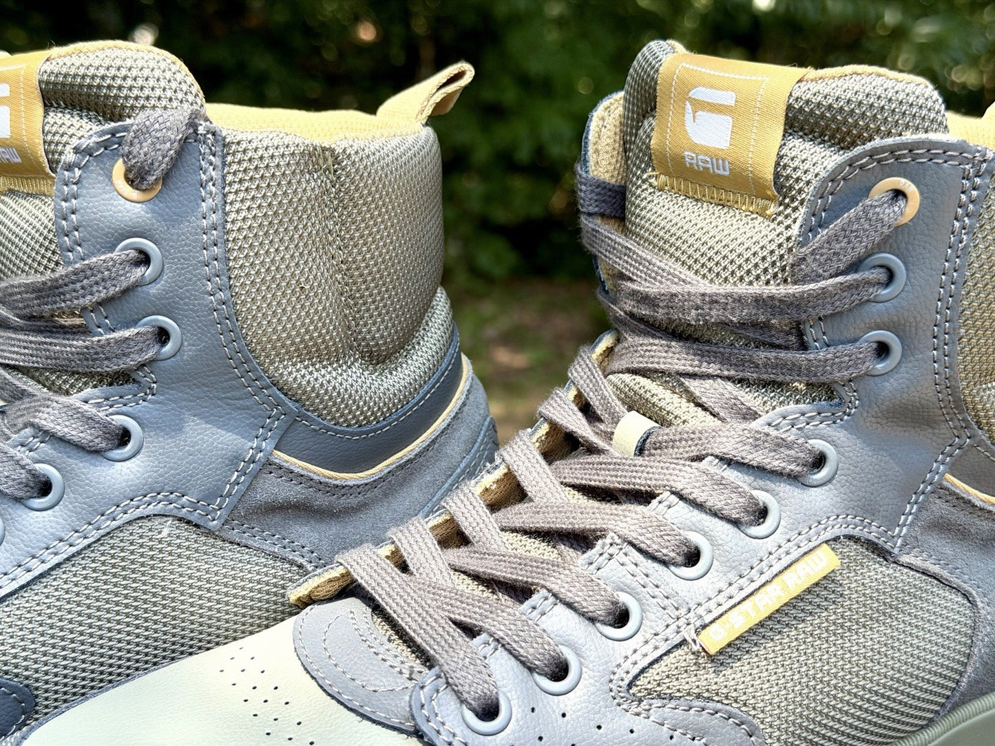 G-Star RAW Mimemis Mid Mens 11 Blue Grey Sneakers High Top Shoes 44 EU