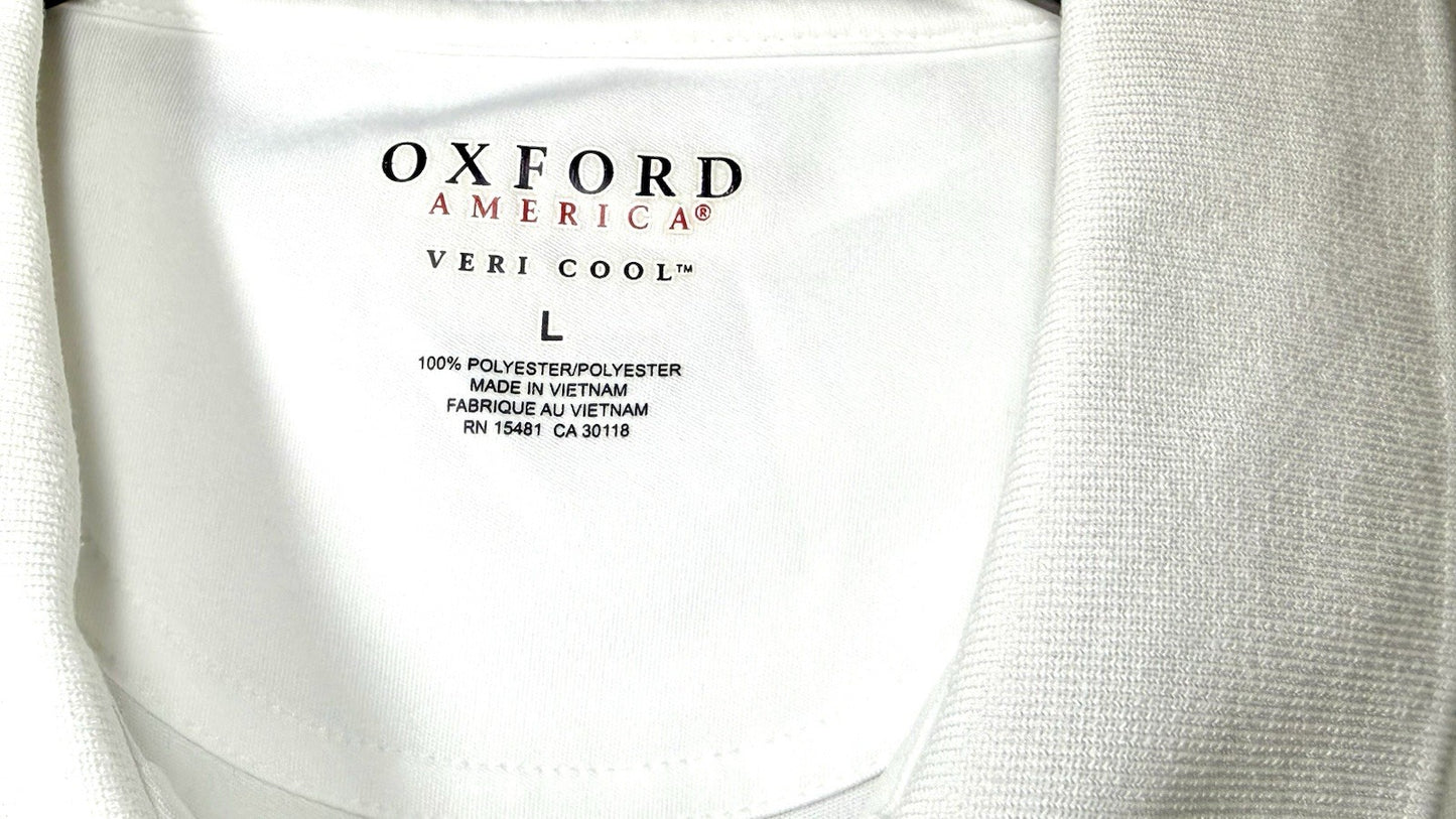 Oxford America Veri Cool Mens Large White Short Sleeve Golf Polo
