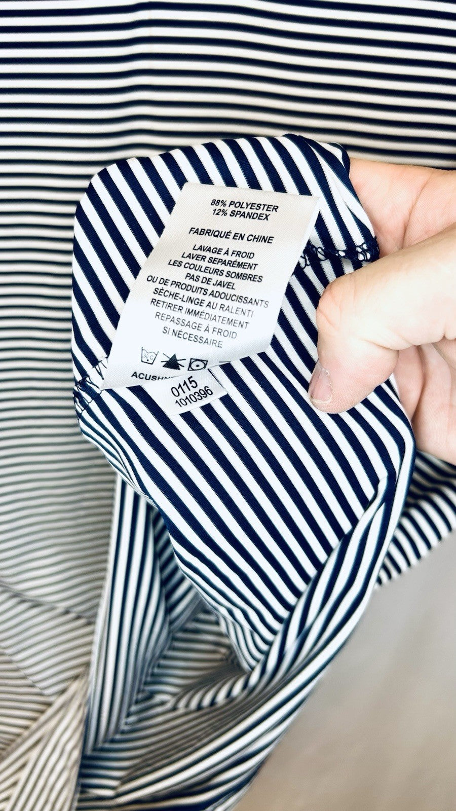 FootJoy Golf Polo Shirt Navy Striped Performance Stretch Short Sleeve XL