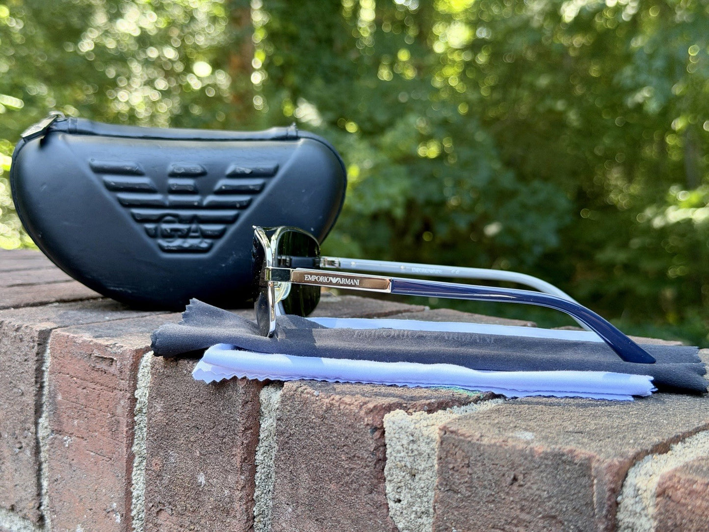 Emporio Armani EA9820/S Sunglasses Gunmetal 60 15 135 Men's w/ Hard Case