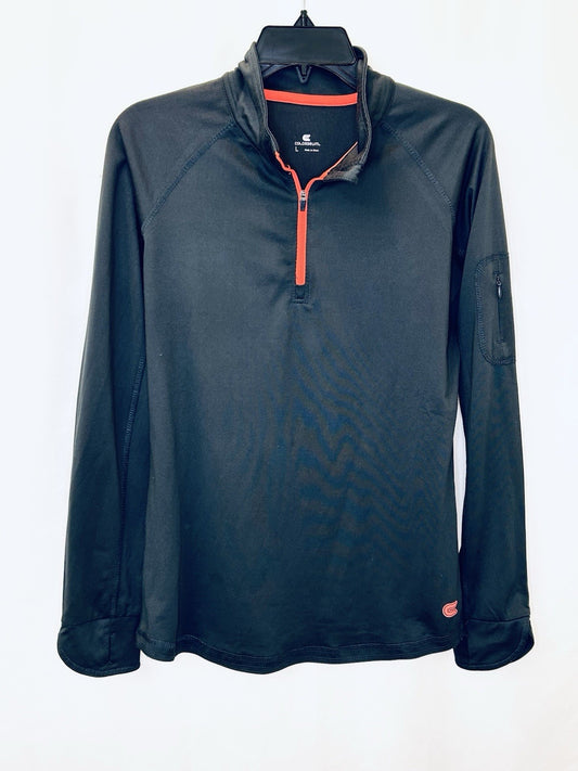 COLOSSEUM WOMEN Large Training Jogging C-DRI SHIRT 1/4 ZIP PULLOVER Grey L/S