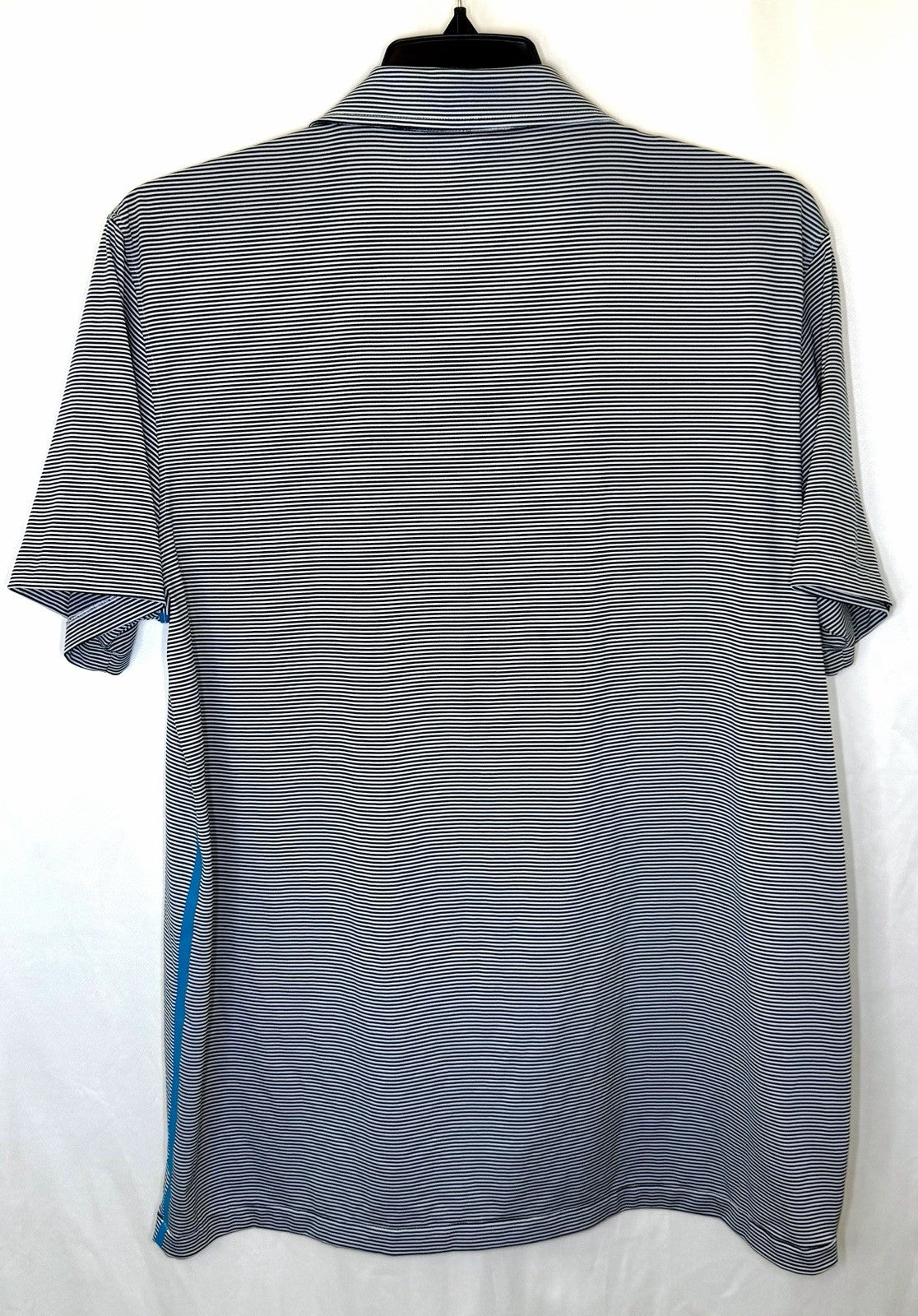 G/FORE Stripe Golf Performance Polo Shirt - Men's Size XL - Gray/Yellow/Teal