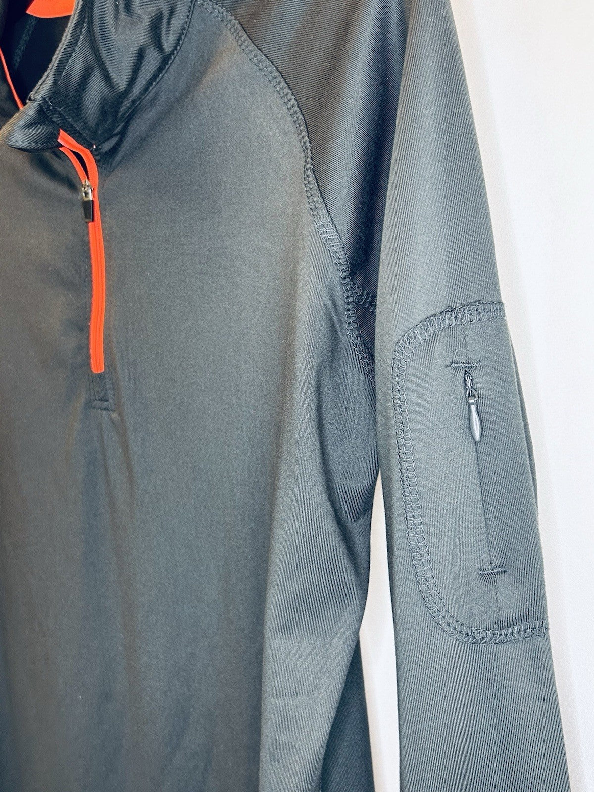 COLOSSEUM WOMEN Large Training Jogging C-DRI SHIRT 1/4 ZIP PULLOVER Grey L/S