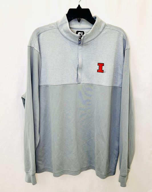FootJoy Pullover Mens XL Gray Lightweight 1/4 Zip Performance Golf Pullover | Il