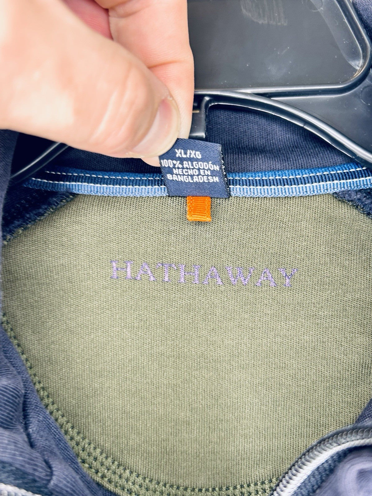 HATHAWAY  1/4 Zip Long Sleeve Pullover 100% Pima Cotton Size XL