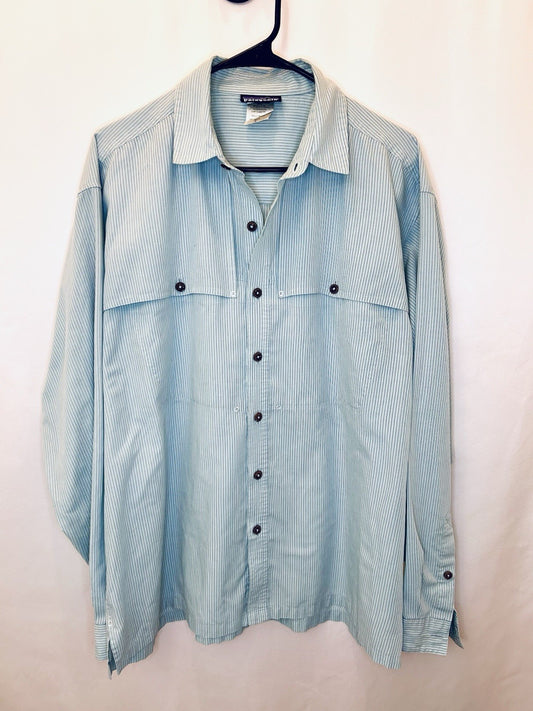 Patagonia M's Long Sleeve Island Hopper Shirt Men’s Large | $109 Retail | Green