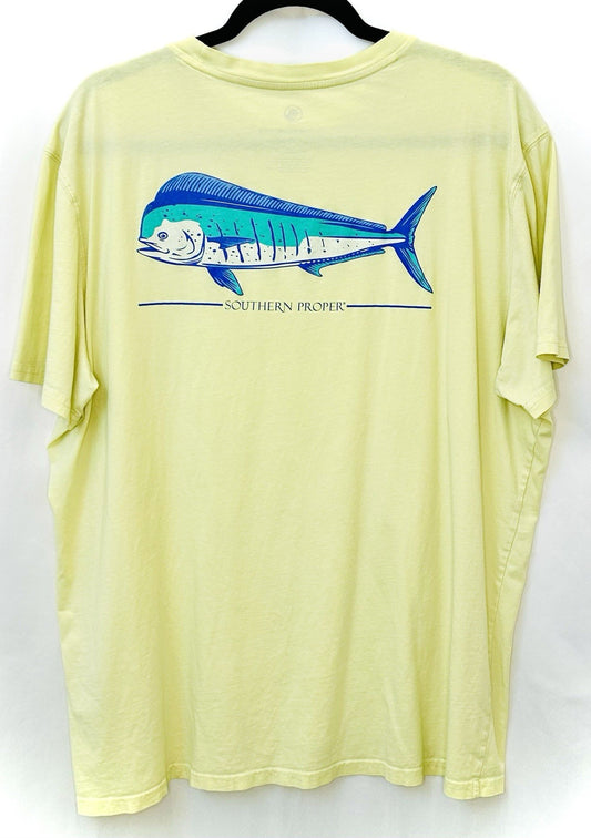 Southern Proper - DOLPHIN SS TEE - Tuna - Banana Yellow - Men’s Large