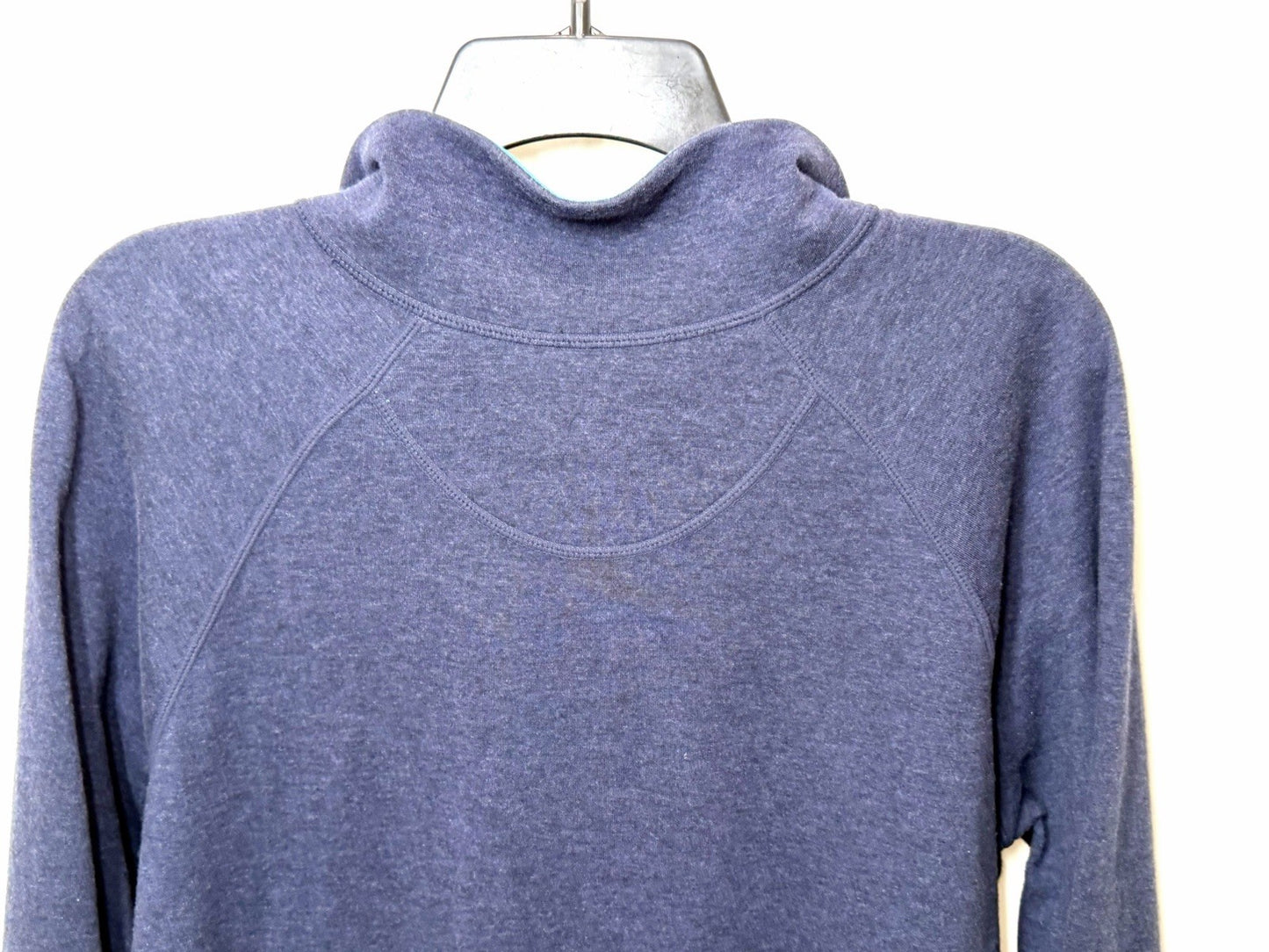 Tommy Bahama Flipshore Reversible Half Zip Pullover Women’s Large L Navy Teal