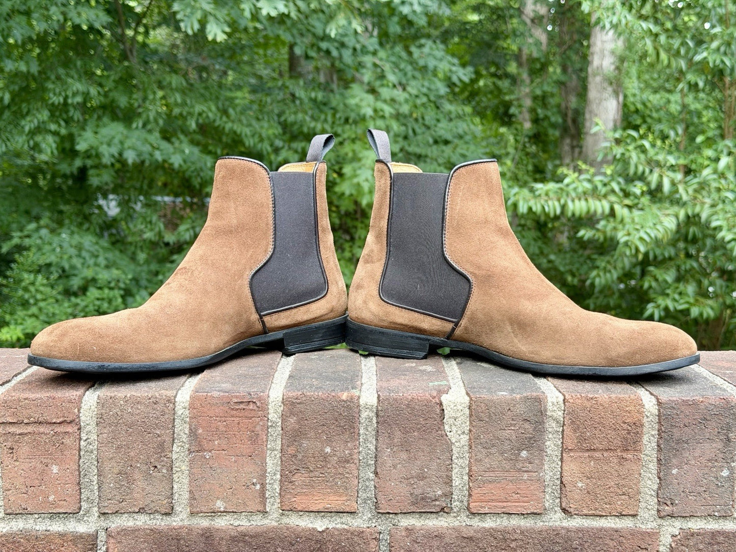 Harrys London Mark Chelsea Boots Suede Brown Men's Size 43 US 10 ($550+ New)