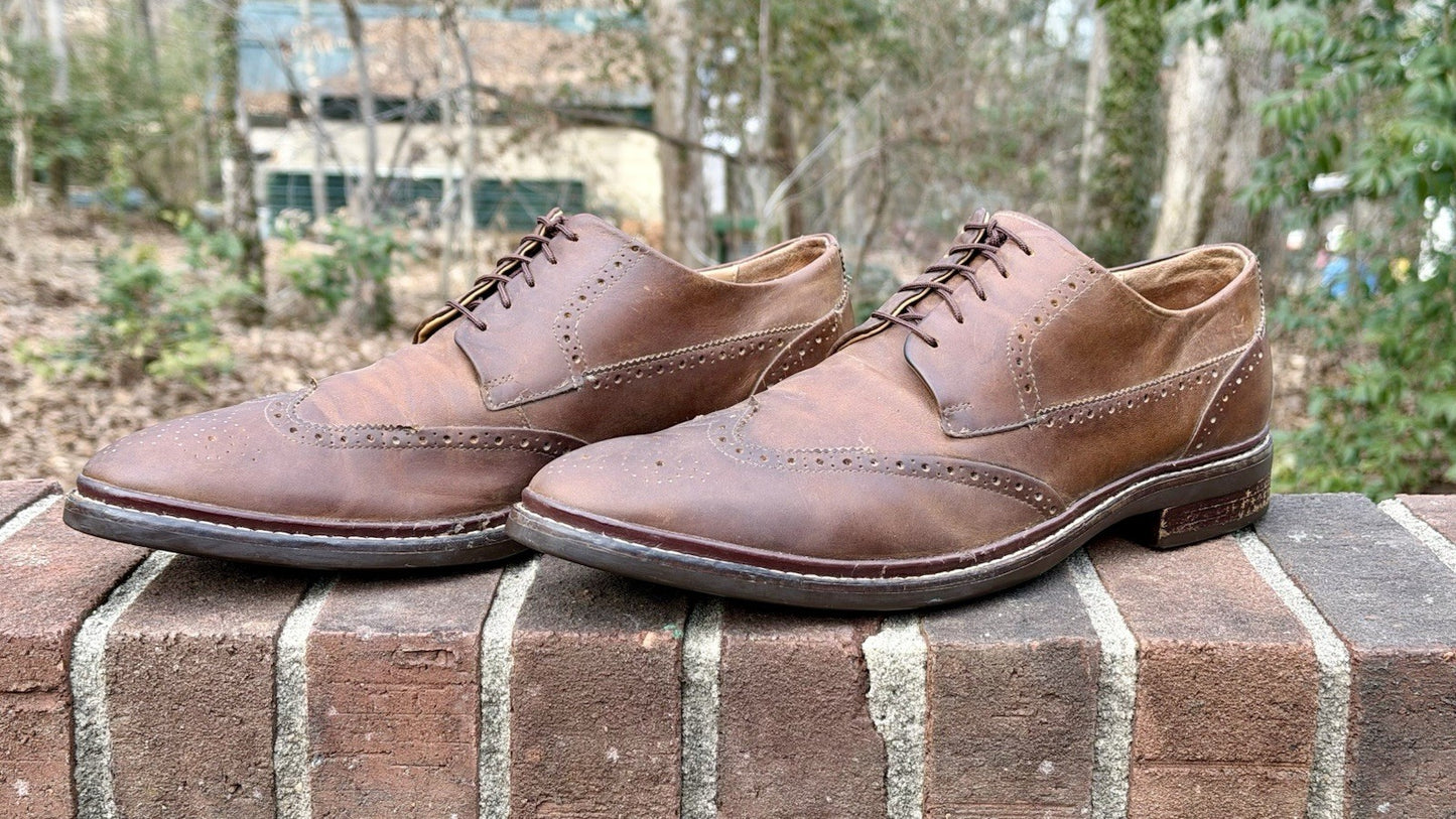 Cole Haan Men's Warren Welt Wingtip Oxford Brown Leather Size 11.5 M