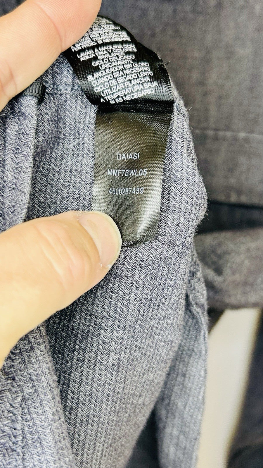 Kenneth Cole New York Men's Large Embroidered Button Up Shirt Gray Cotton