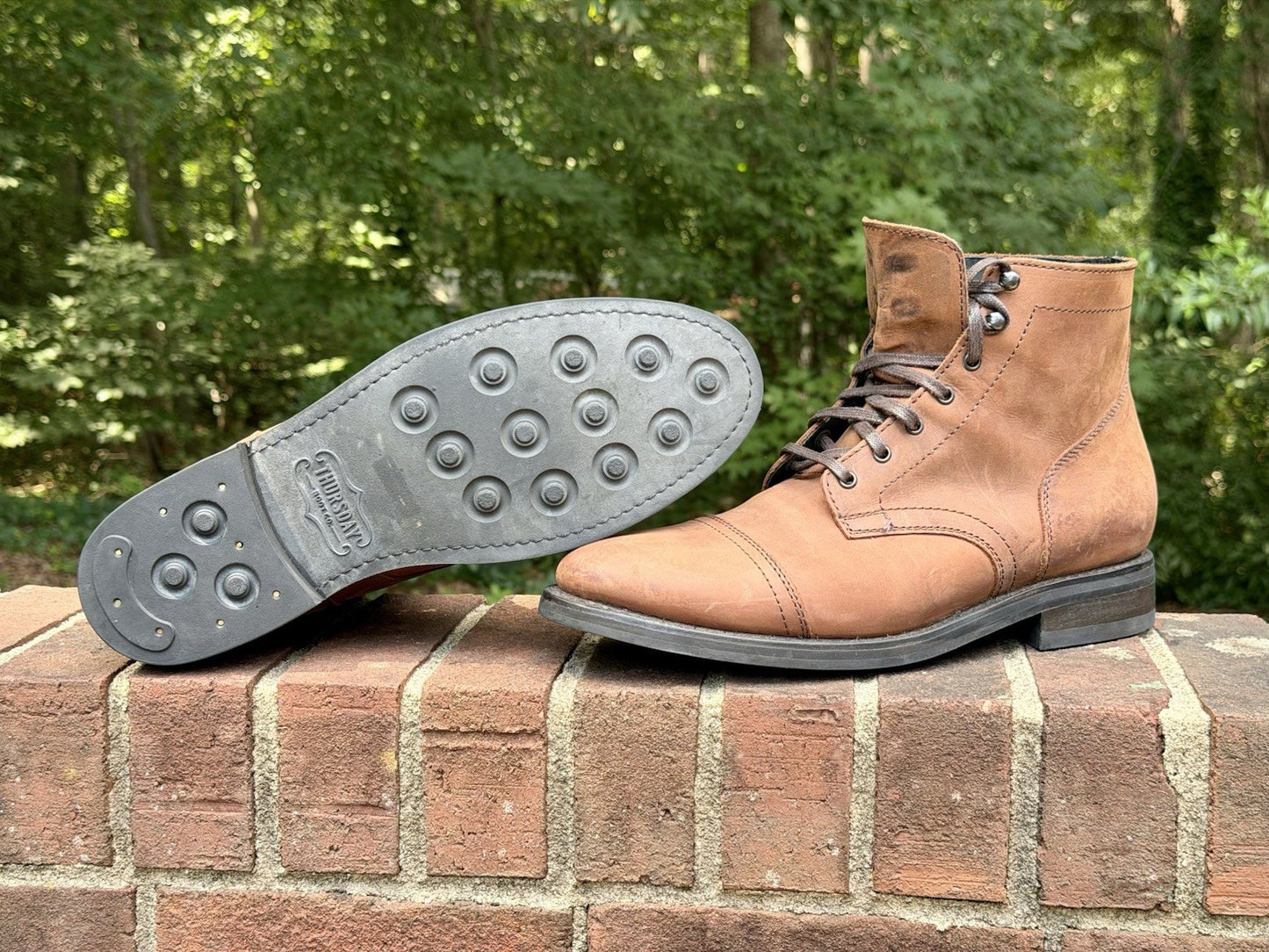 Thursday Boot Co Captain Terracotta Leather Cap Toe Mens Boots Size 11.5