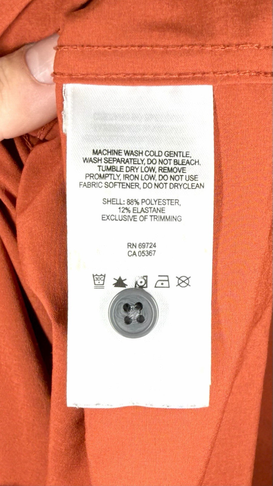 Columbia Shirt Men Large Red/Orange Button-Up Omni-Wick Advanced Evaporation