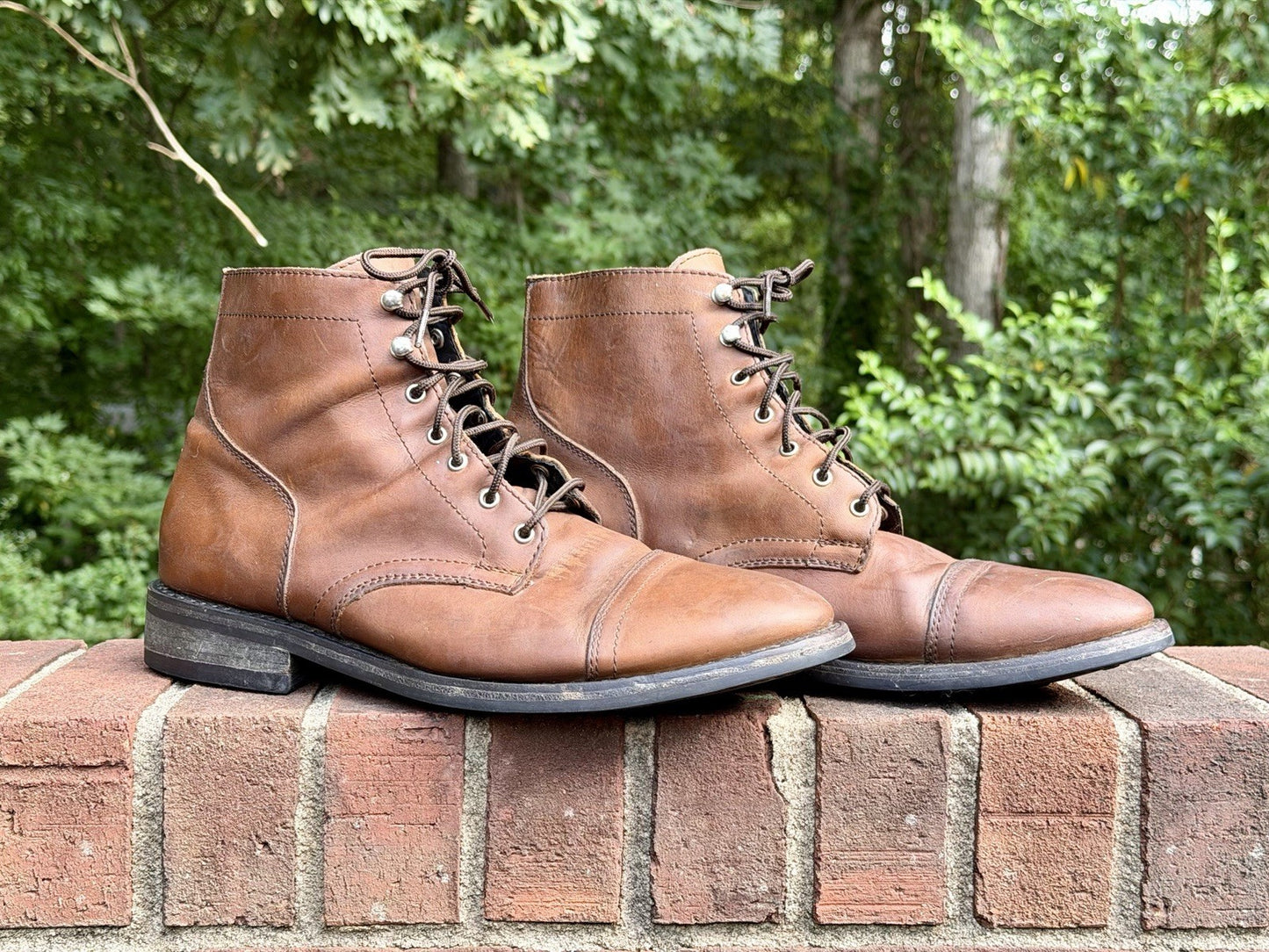 Thursday Boot Co Captain Men's 13 US Brown Leather Cap Toe Everyday Boots GYW