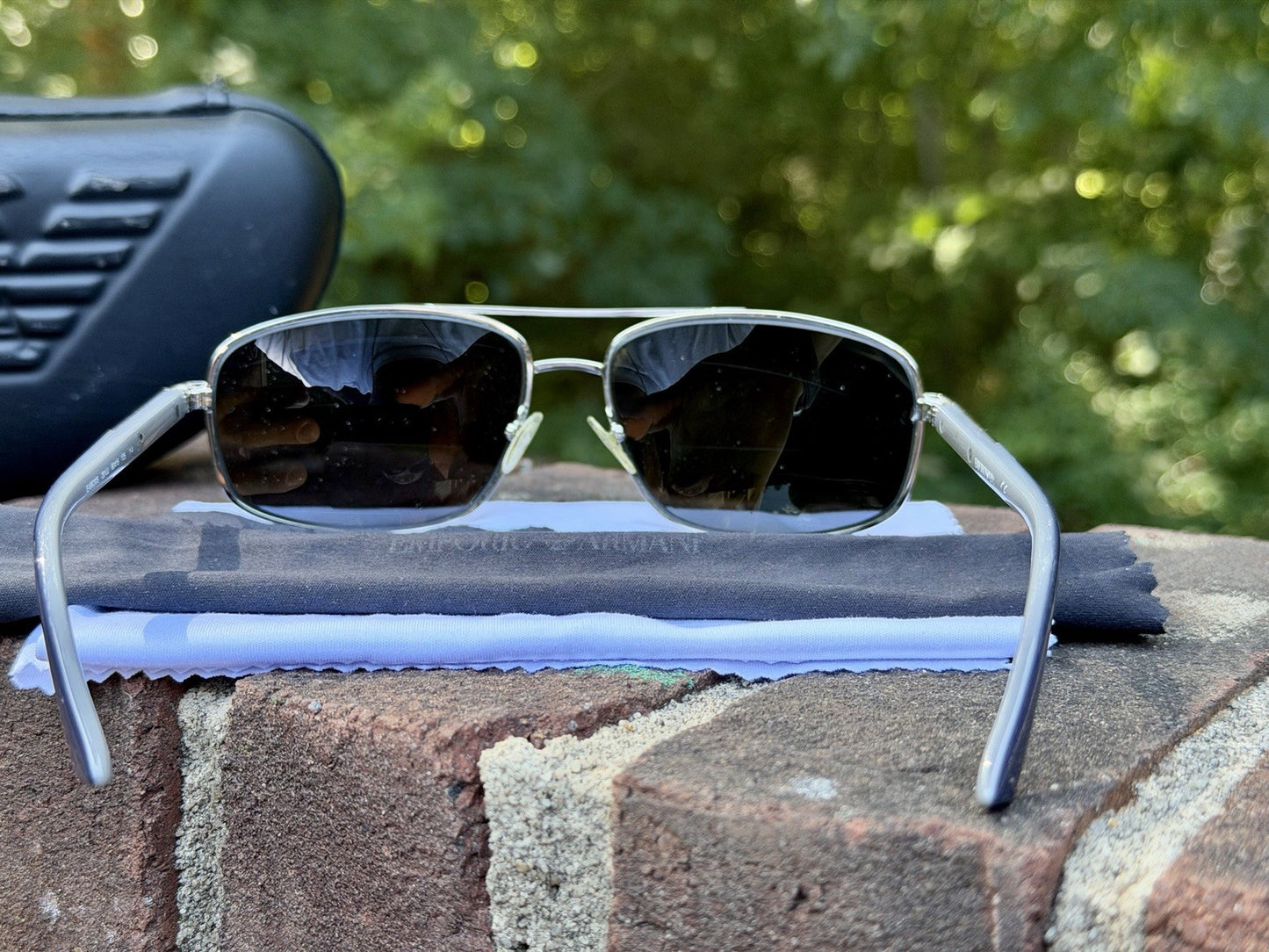 Emporio Armani EA9820/S Sunglasses Gunmetal 60 15 135 Men's w/ Hard Case
