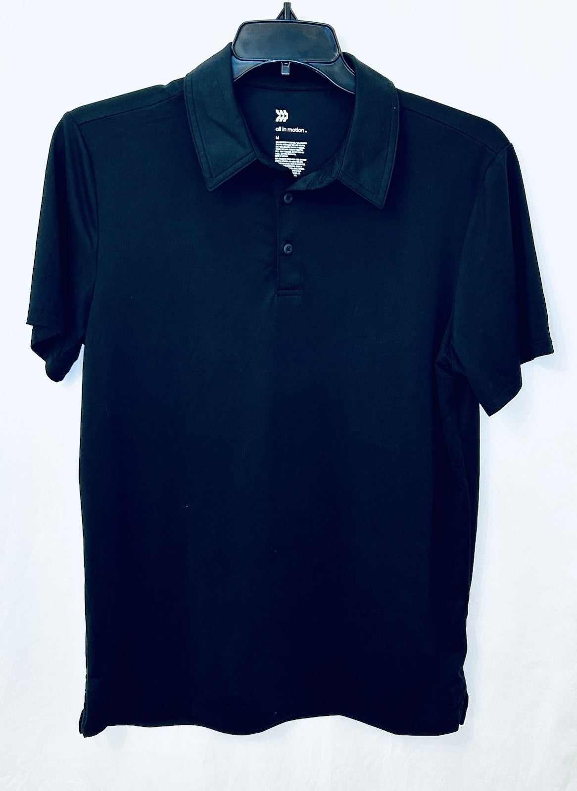 All In Motion / Women’s Performance Black Polo / Size Medium / Lightweight