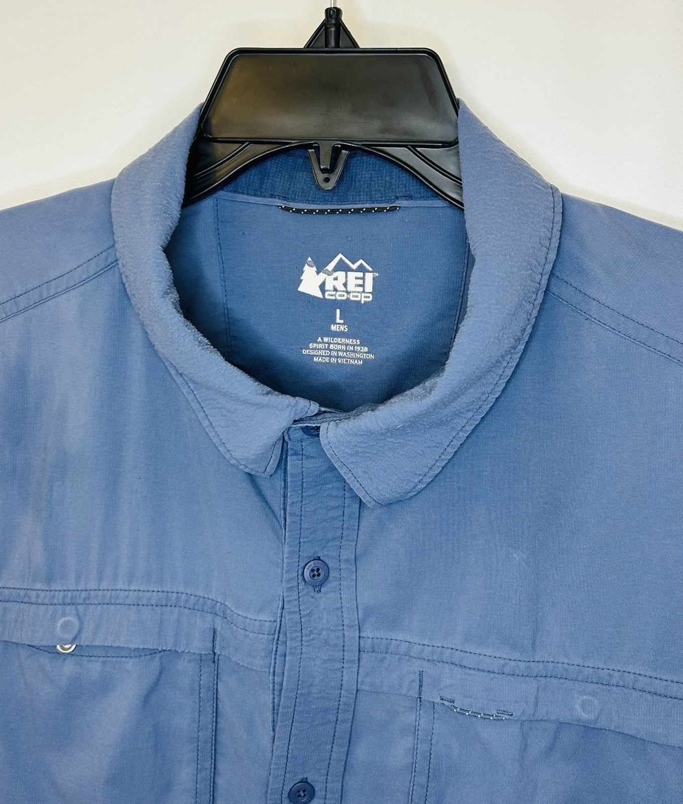 REI Men’s Co-op Sahara Tech Short-Sleeve Shirt In Thunder Blue Size Large