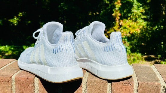 Adidas Men's Sneakers Size 12 Swift Run Triple White Athletic Casual Shoes