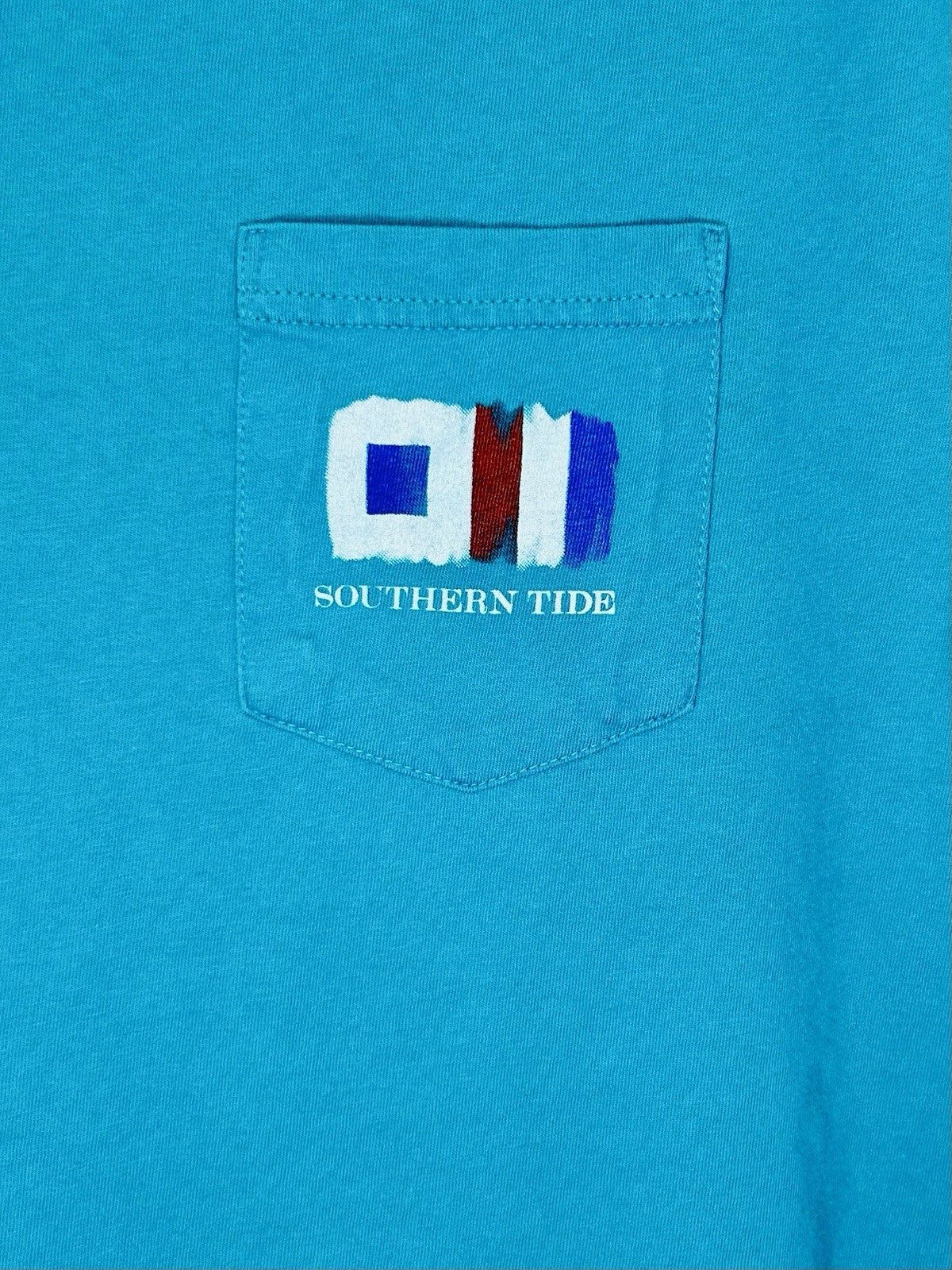 Southern Tide Teal Long Sleeve Skipjack Graphic T-shirt - Men’s Size Small