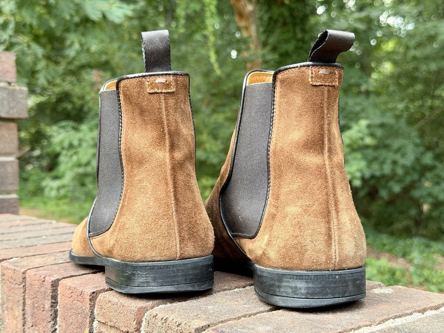 Harrys London Mark Chelsea Boots Suede Brown Mens Size 43.5 US 10.5  ($550+ New)