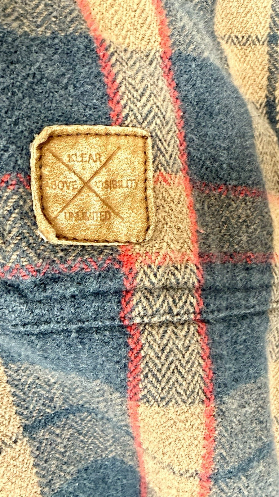 KAVU Men's Big Joe Flannel Shirt Large Plaid Cotton Corner Clay Size XXL