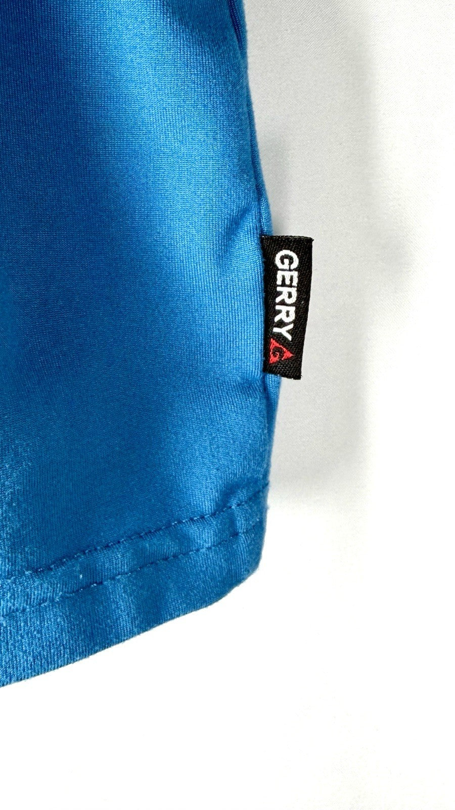 Gerry Men’s Blue Short Sleeve Collared 3 Button Comfort Stretch Polo Shirt s M