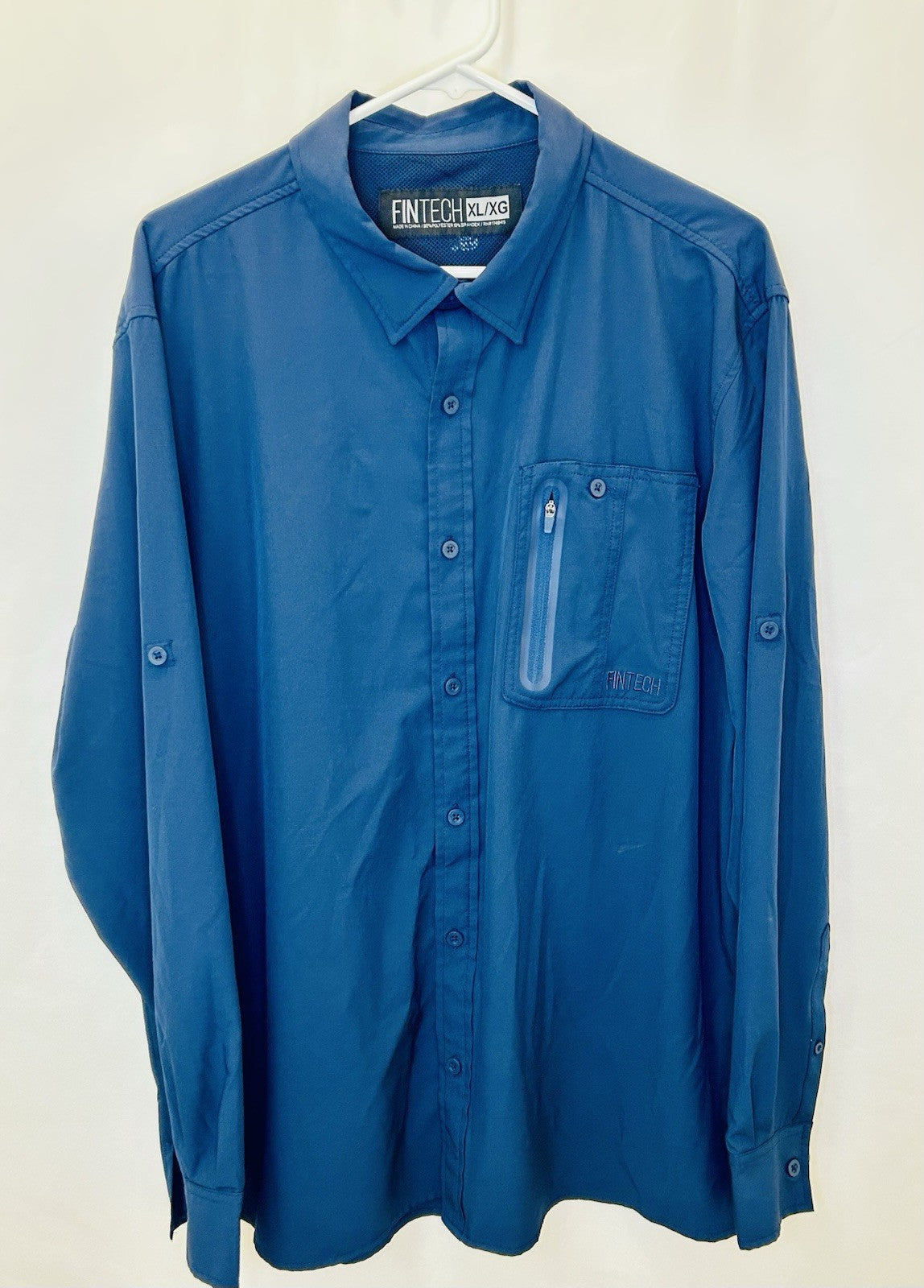 Fintech Fishing Deep Sea Long Sleeve Shirt w\ Vented Back  Blue XL