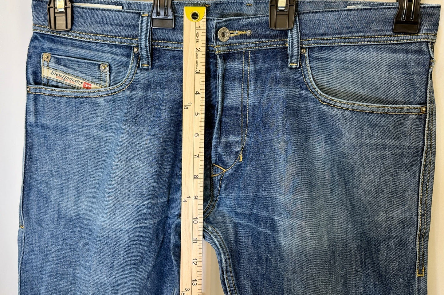 Diesel Jeans Tepphar Slim Carrot Dark Button Fly Skinny Jeans Men's 34x32