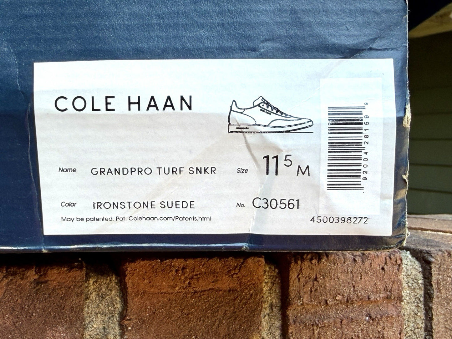 Cole Haan GrandPro Turf Suede Sneakers Ironstone Grey Men's Size 11.5 NIB C30561