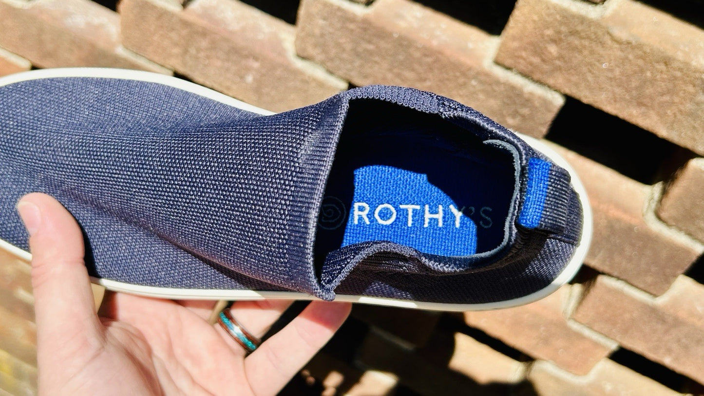 Rothy’s Women’s The Chelsea Pull-On High Top Ankle Boots Nightfall Navy Blue 9.5