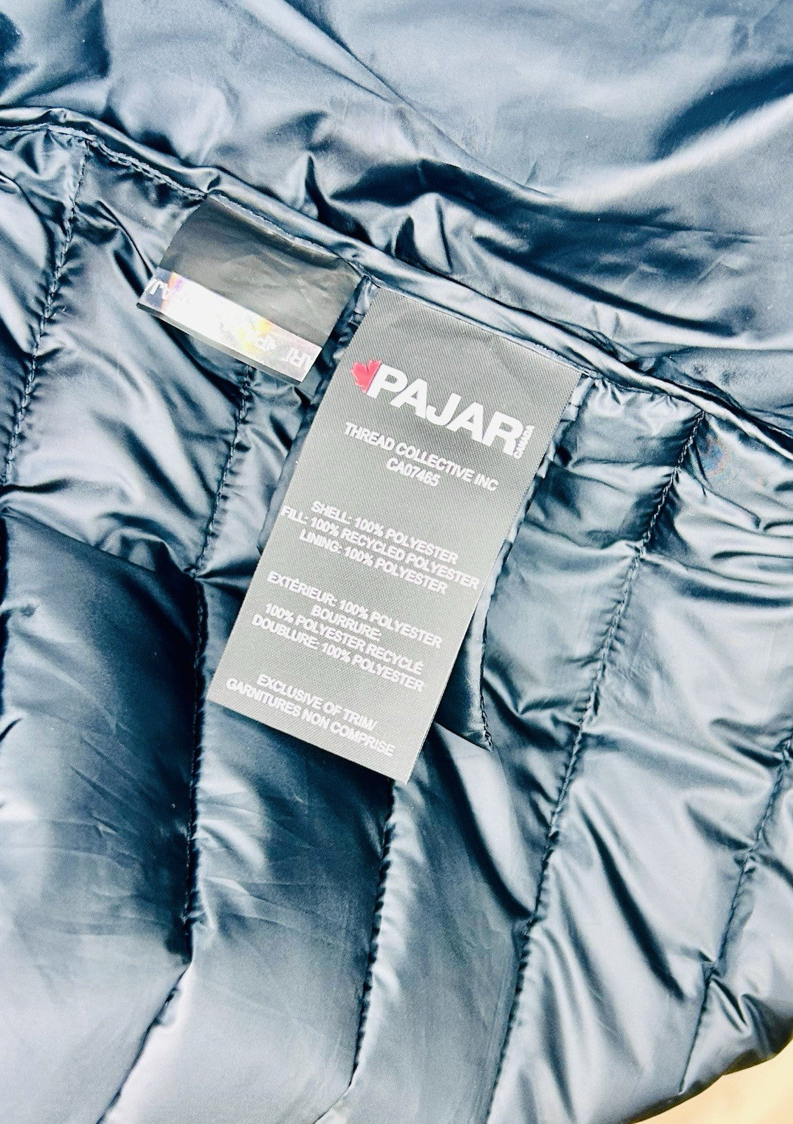 PAJAR MEN'S OSPREY QUILTED & PUFFER LIGHTWEIGHT BLACK HOODED JACKET SIZE LARGE