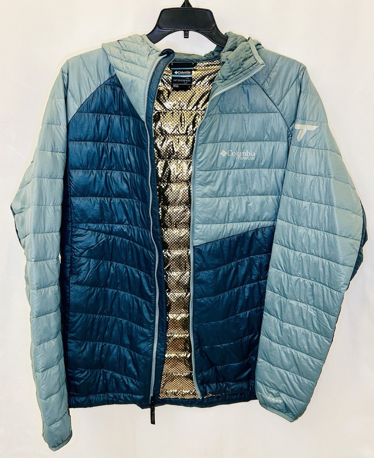 Columbia Titanium Series Men's Platinum Peak Hooded Insulated Puffer Jacket SZ L