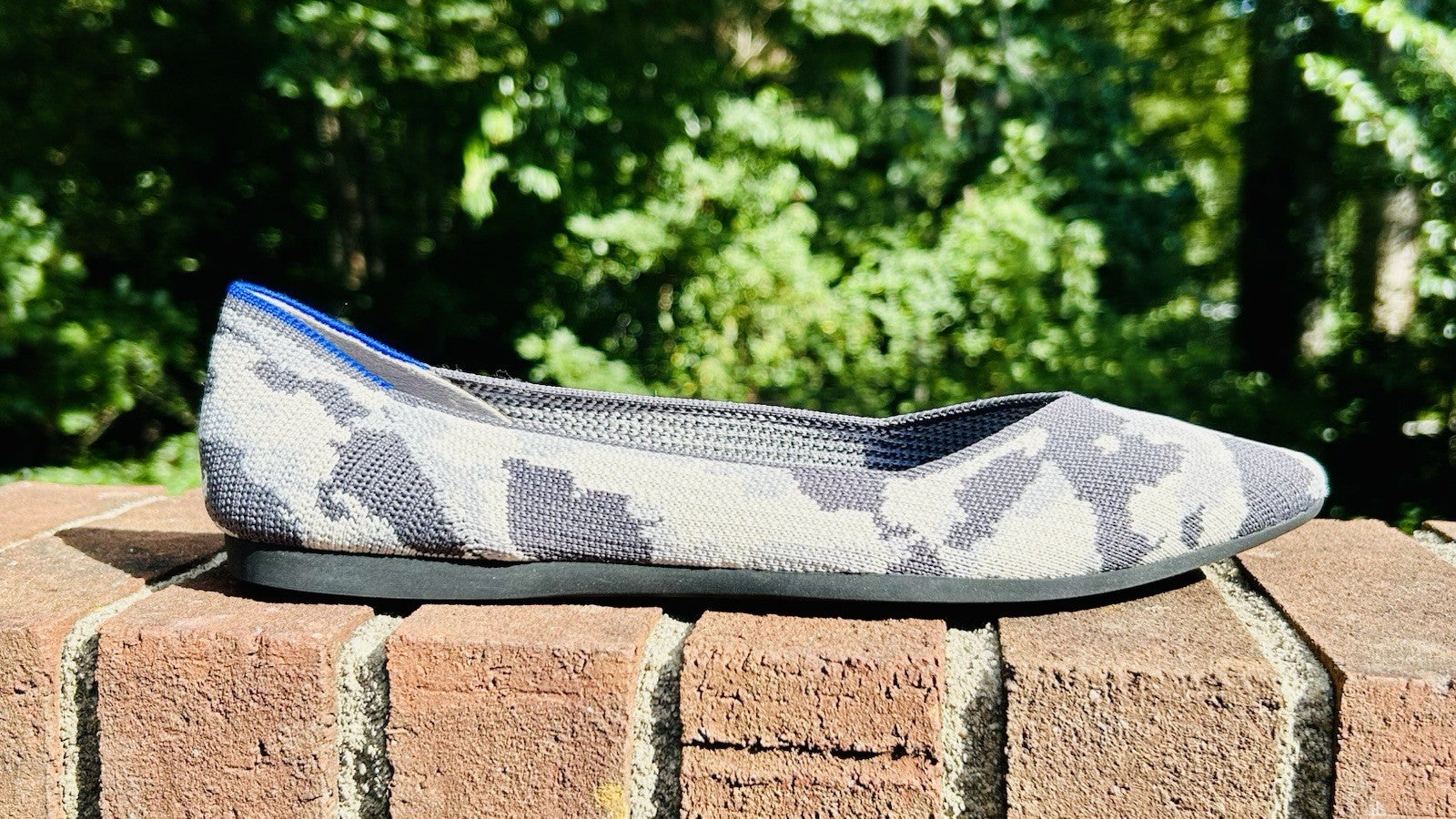 NWOT Rothy's The Point Ash Grey Camo Print Flats RARE RETIRED Size 9