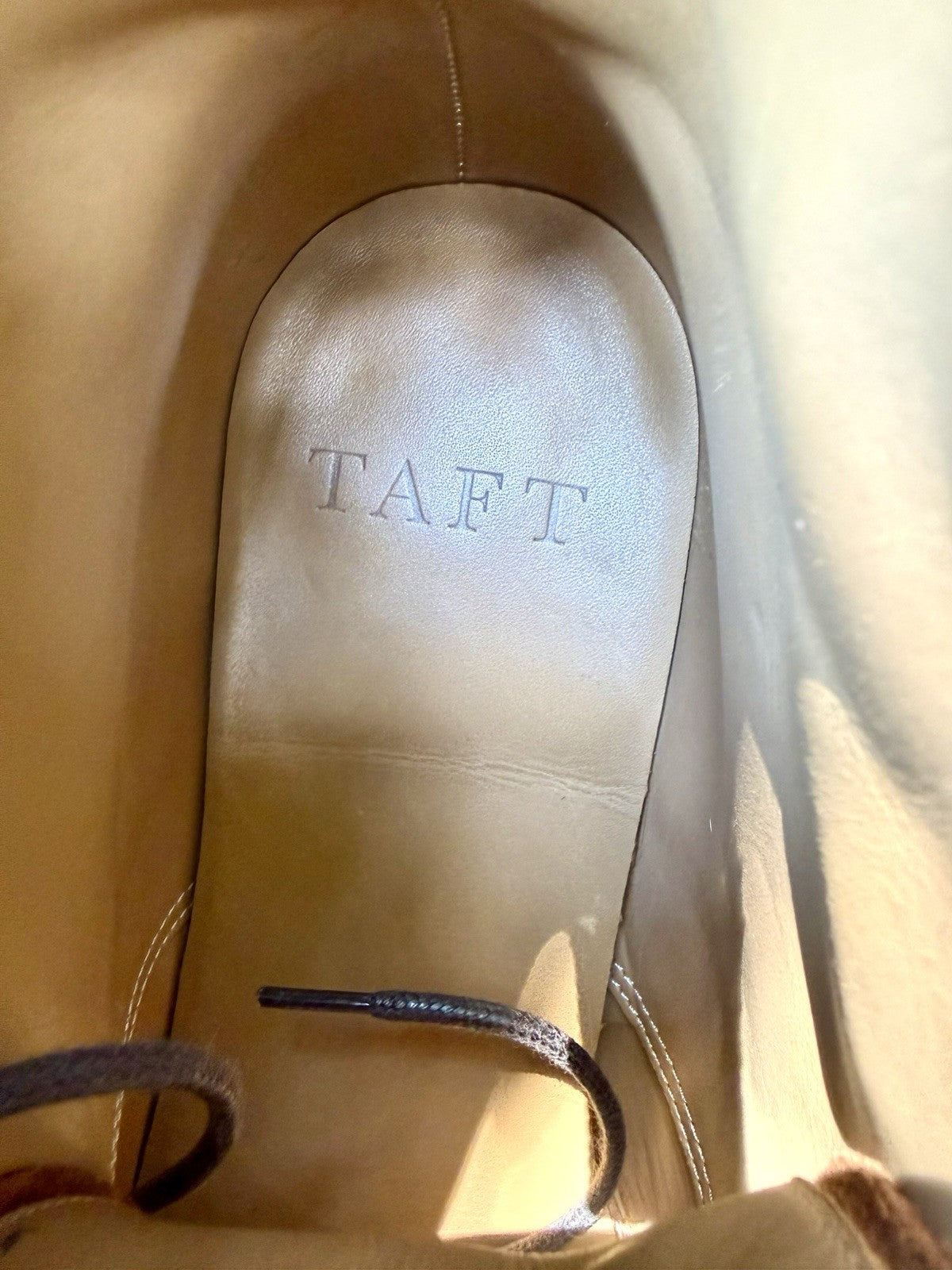 TAFT The Dragon Men Boots Size 10 Rust Brown Textured Leather Cap Toe NIB 952029