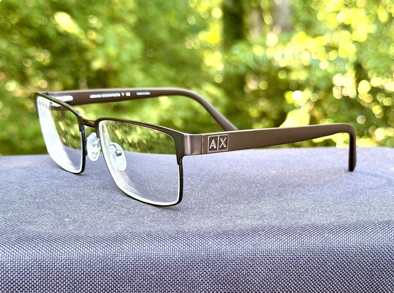 Armani Exchange AX1019 6001 Matte Brown Eyeglasses Frames Men's 54/17 140 A|X