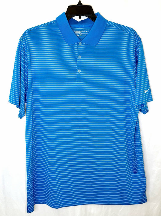 Nike Golf Tour Performance Dri Fit Victory Stripe Polo Blue Men’s XL