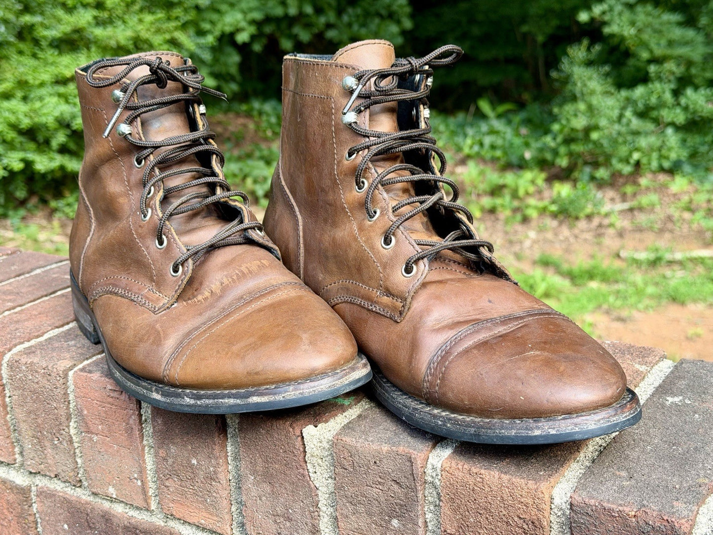 Thursday Boot Co Captain Men's 13 US Brown Leather Cap Toe Everyday Boots GYW