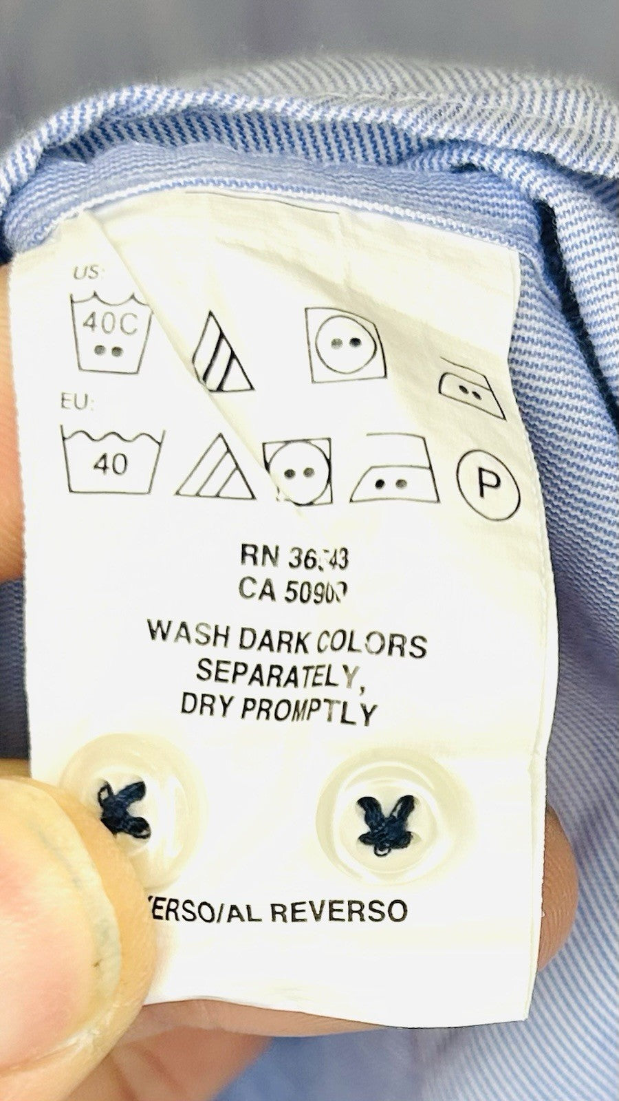 TOMMY HILFIGER BUTTON DOWN MENS SHIRT 16 1/2 34/35 REGULAR FIT LIGHT BLUE 