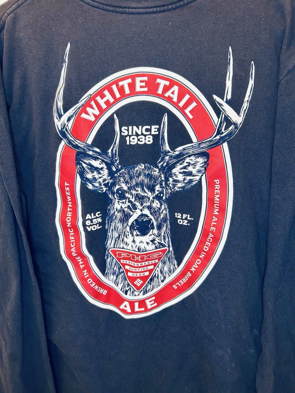 Columbia Men’s PFG Sportswear Long Sleeve T-Shirt Large | White Tail Ale
