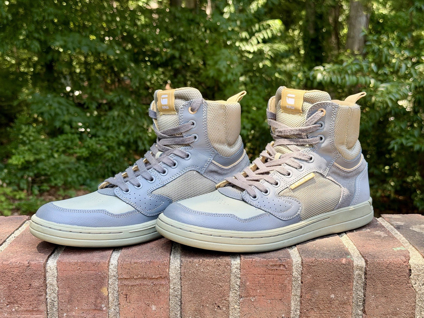 G-Star RAW Mimemis Mid Mens 11 Blue Grey Sneakers High Top Shoes 44 EU