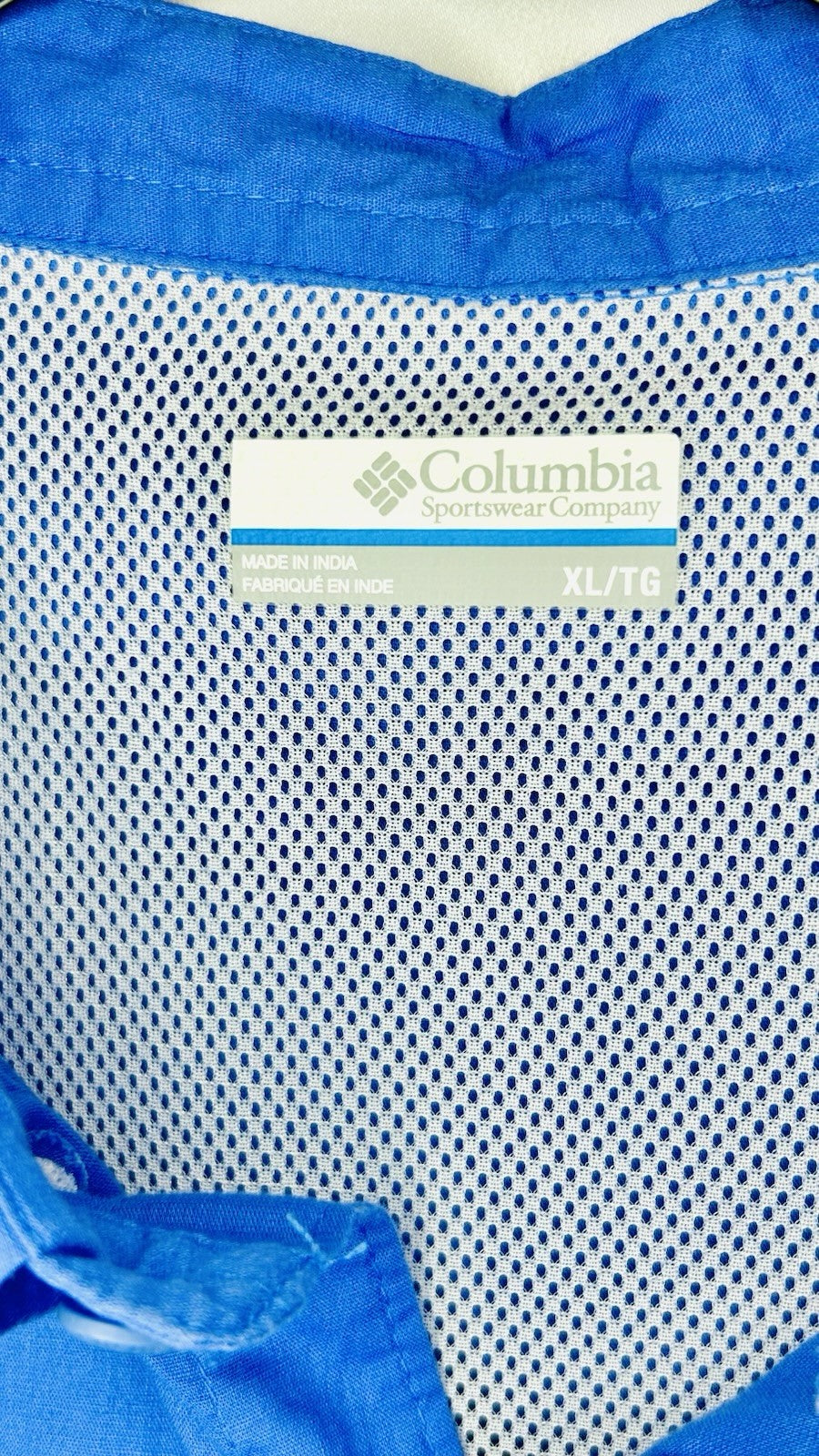 Columbia PFG Short Sleeve Shirt Sz XL Vivid Blue Fishing Button Down Vented 