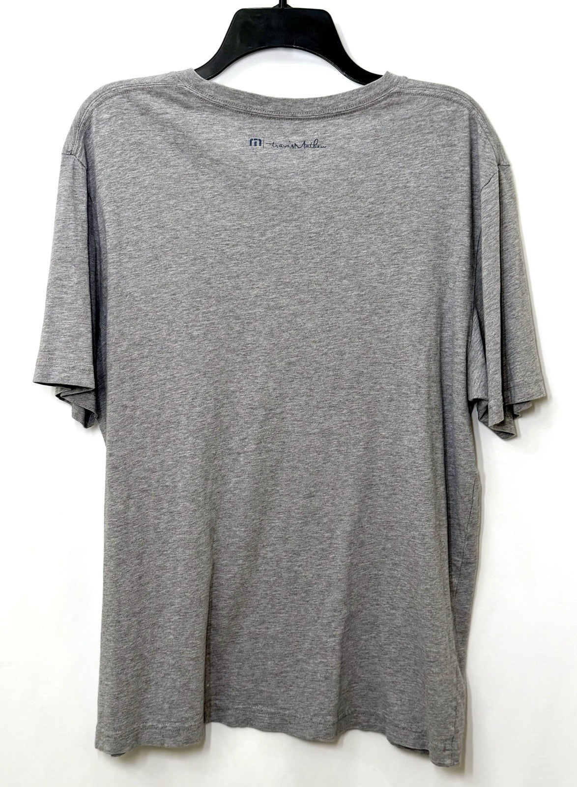 Travis Mathew Shotgun Start T-Shirt Mens Large Gray Pima Cotton Short Sleeve