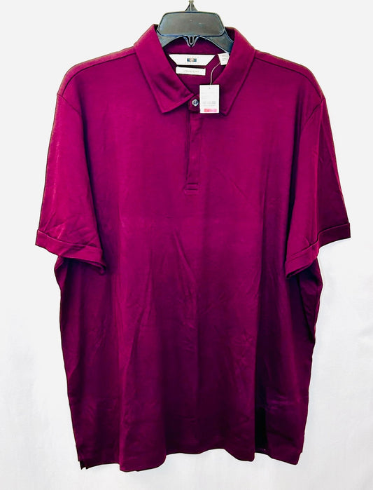 NWT!! JOSEPH ABBOUD Men's XL Liquid Soft Fuchsia Short Sleeve Collar Polo SHIRT