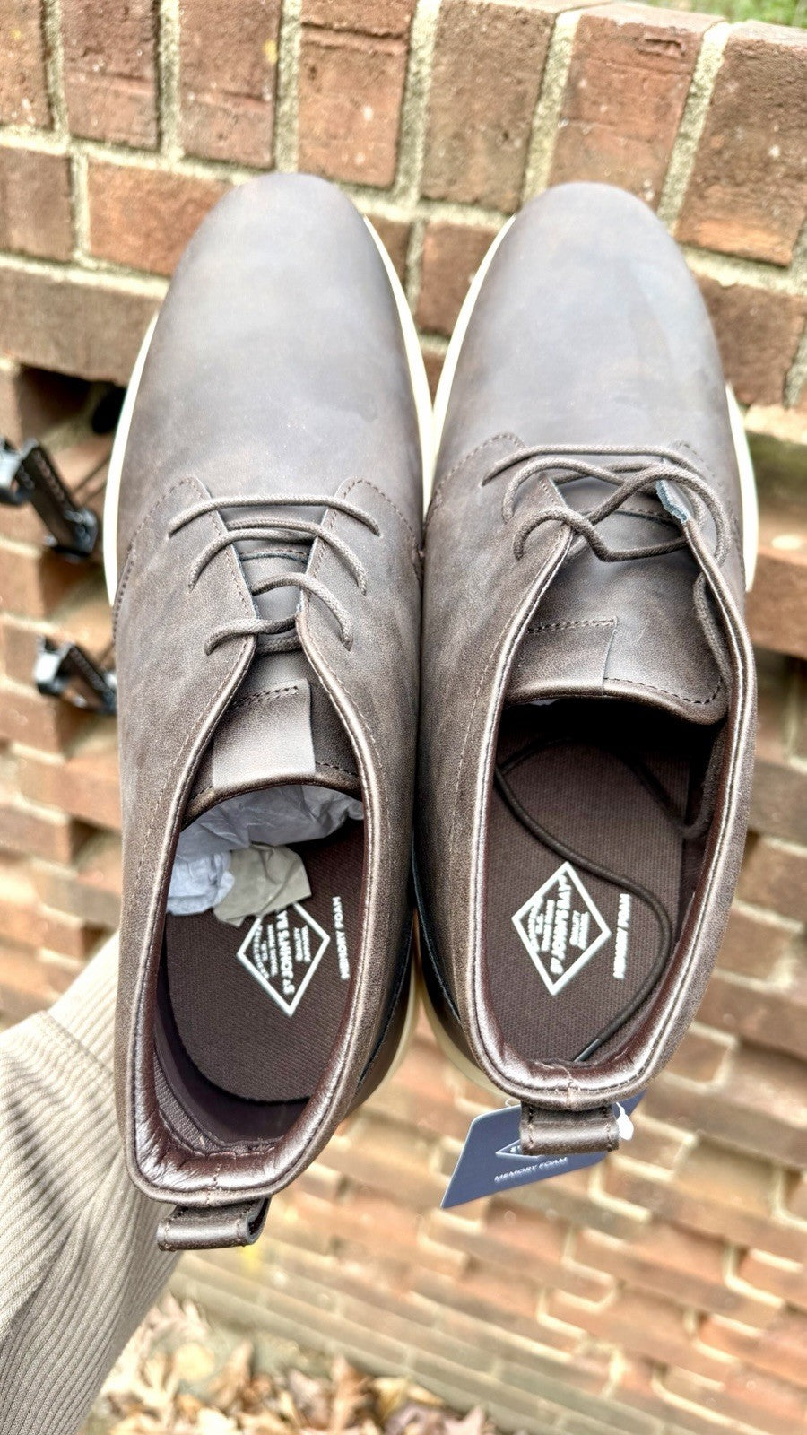 St. John's Bay Brown Leather Chukka Ankle Boots Men's 12 M New W/ Tag-$90 Retail
