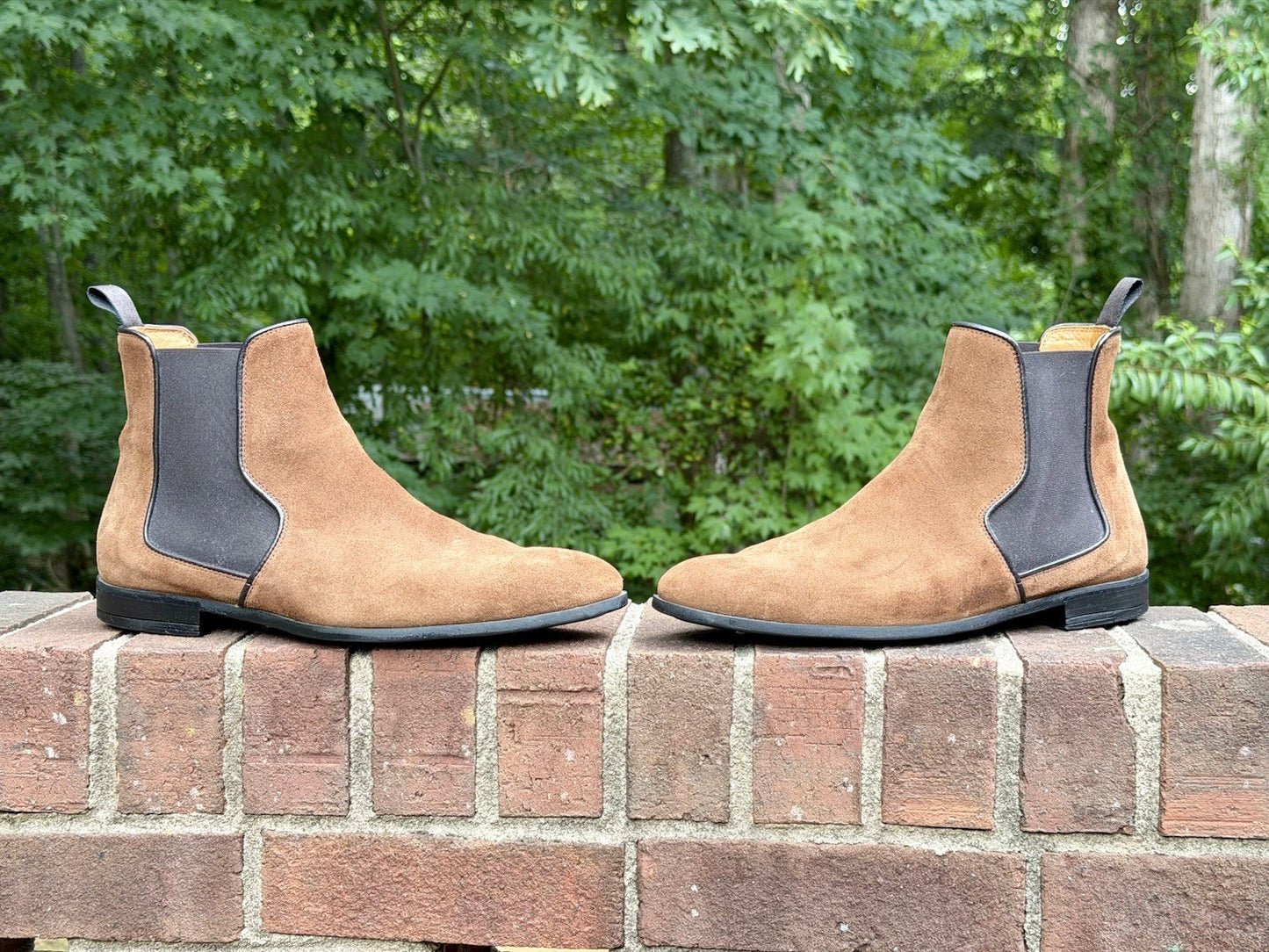 Harrys London Mark Chelsea Boots Suede Brown Men's Size 43 US 10 ($550+ New)