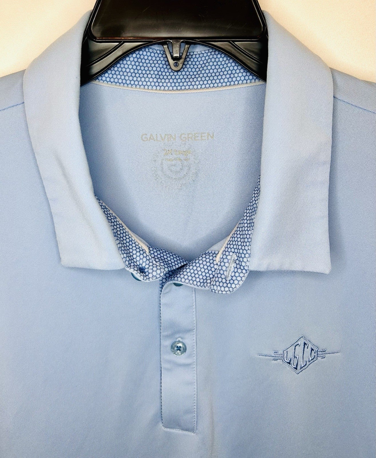 Galvin Green Golf Polo Shirt Light Blue Size XXL / Baby Blue / Stretchy