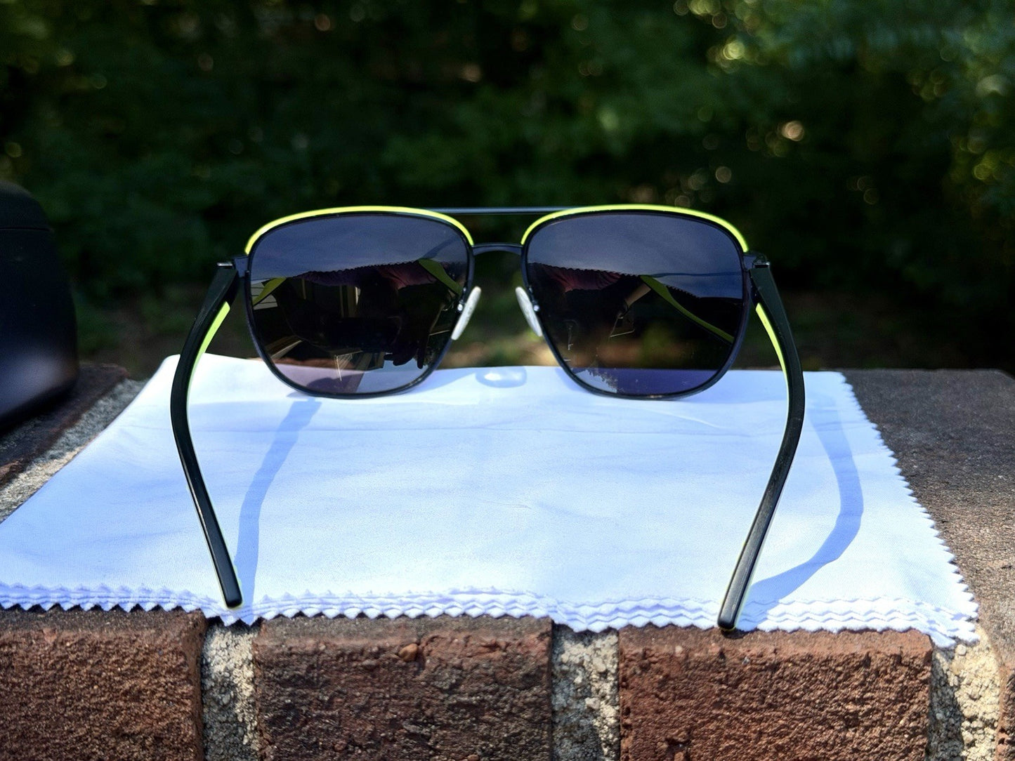 Prada Linea Rossa PS 50YS Sunglasses Matte Black Neon Yellow Aviator 62mm W/ COA
