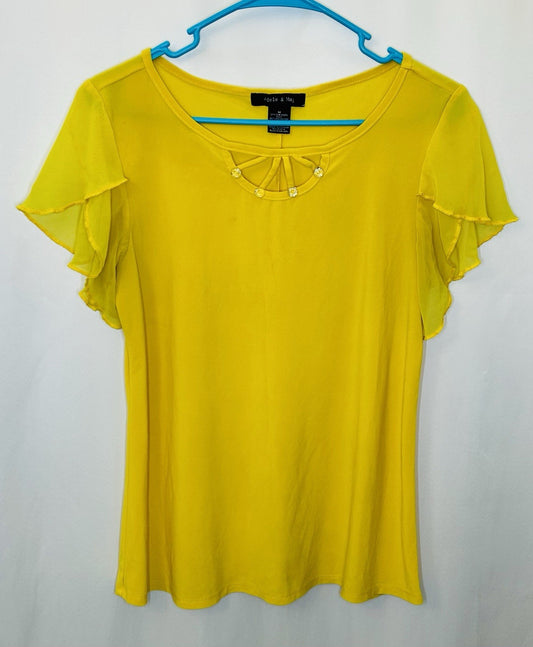 Adele & May Women’s Medium Mustard Yellow Blouse