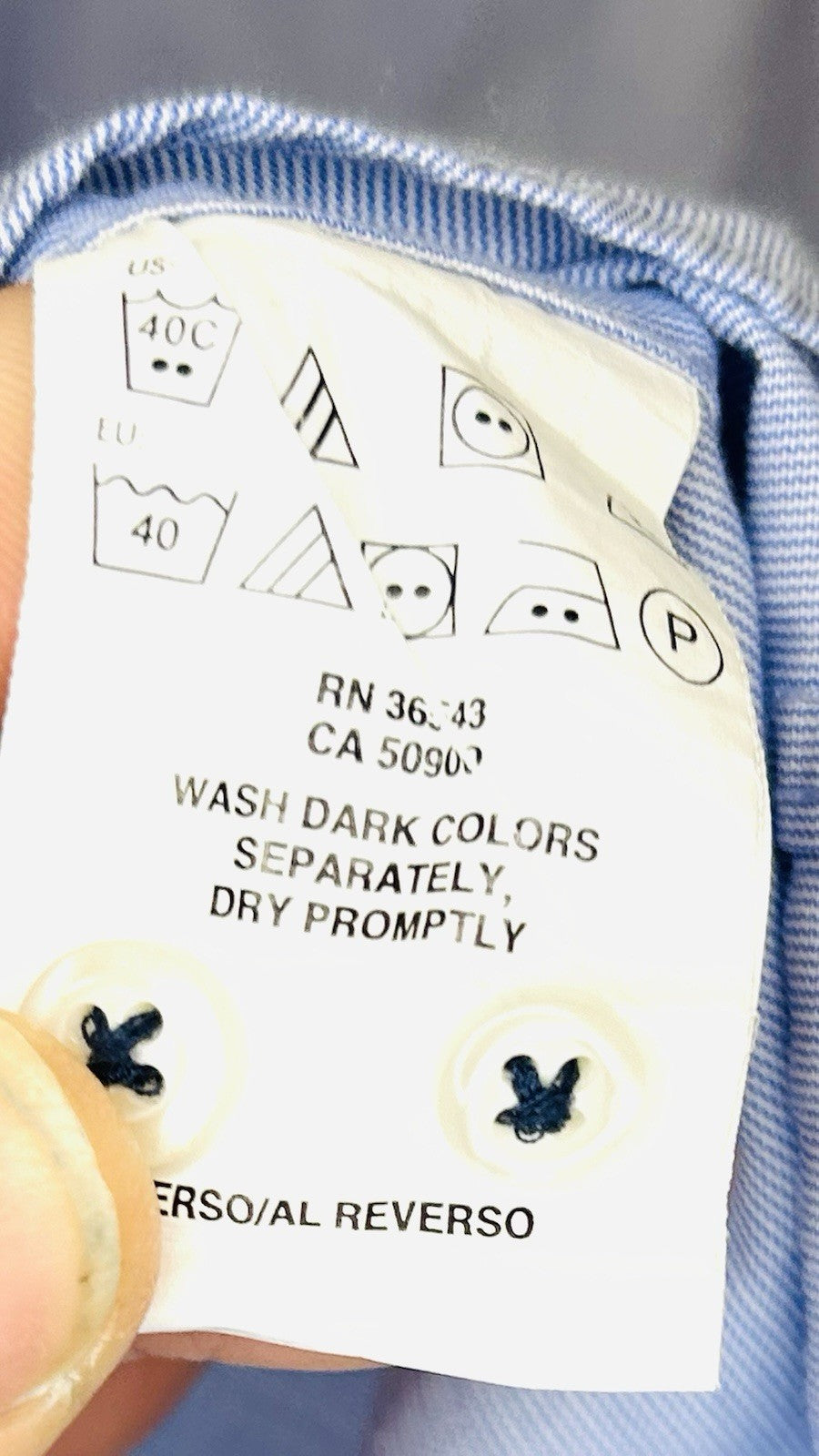 TOMMY HILFIGER BUTTON DOWN MENS SHIRT 16 1/2 34/35 REGULAR FIT LIGHT BLUE 